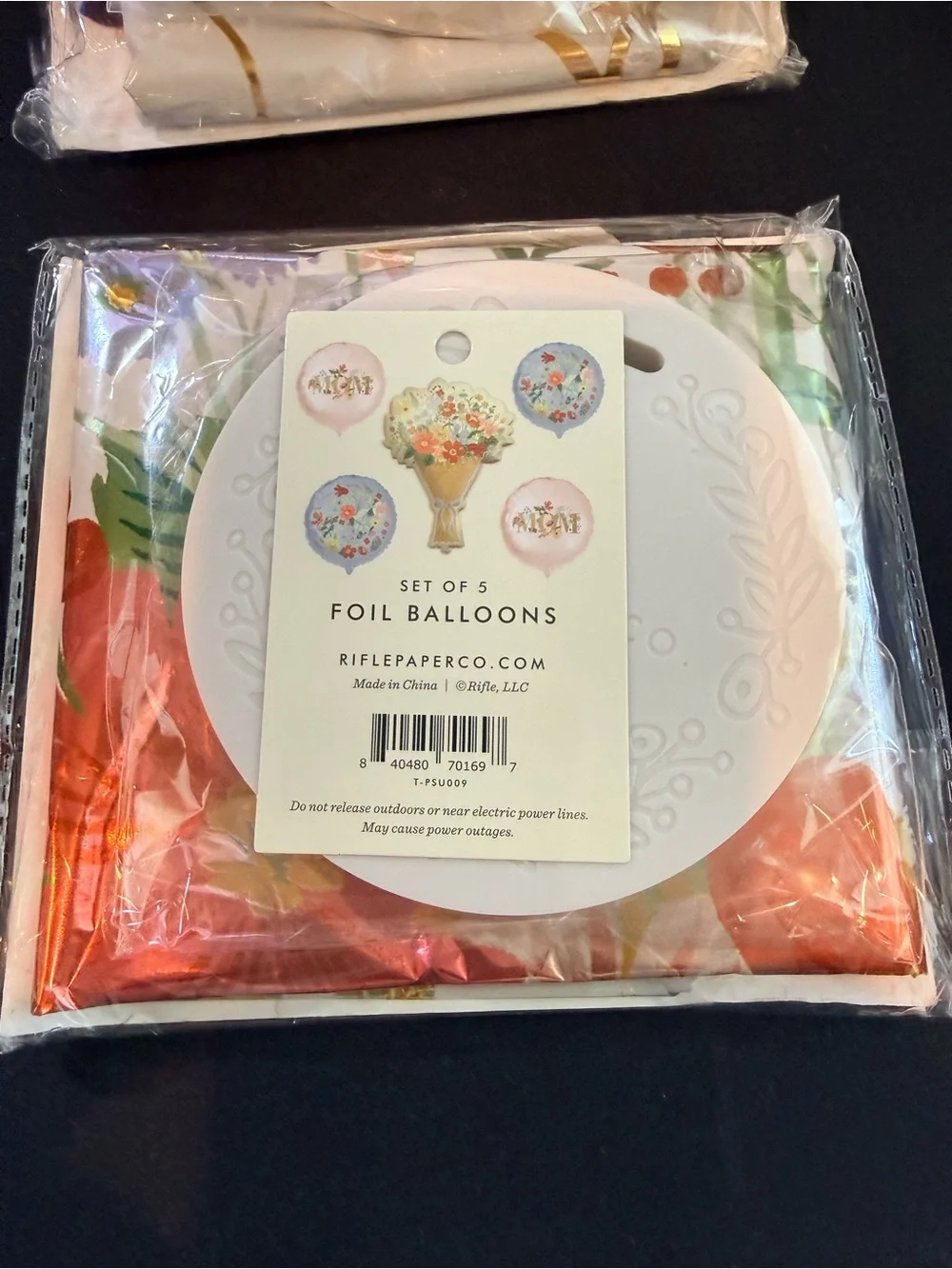 4 packages of Mothers Day Foil Balloon sets with weights